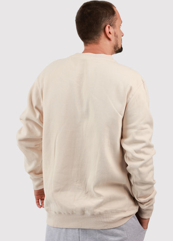 Светло-бежевый свитшот Blue 84 надпись без декора (361422148)