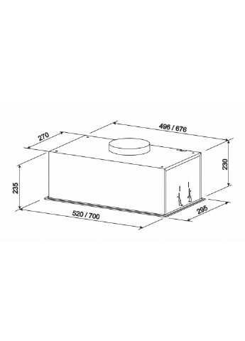 Вытяжка кухонная INTEGRA 1200 LED 52 BL ELEYUS (250720192)