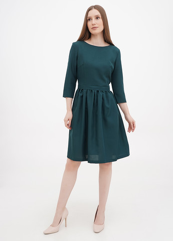 Темно-зелена кежуал сукня кльош Maurini однотонна