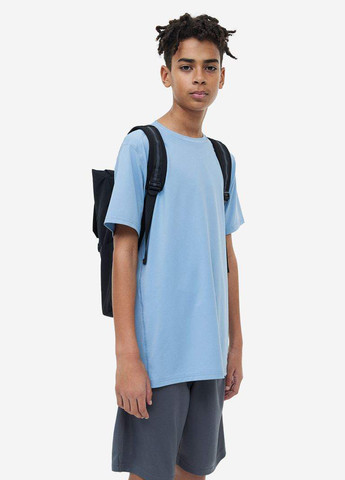 Темно-голубая летняя футболка H&M