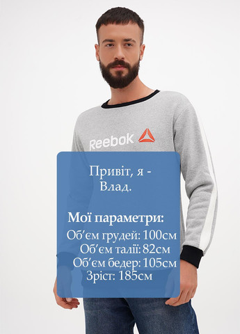 Сірий світшот напис лампаси (302949926)