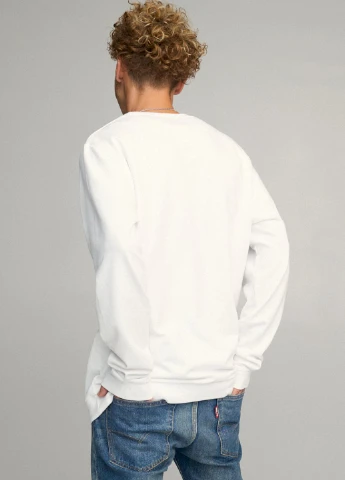 Білий свитшот мужской oversize /no flis/ YAPPI малюнок (254557603)