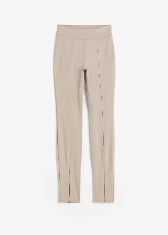 Светло-бежевые демисезонные леггинсы H&M