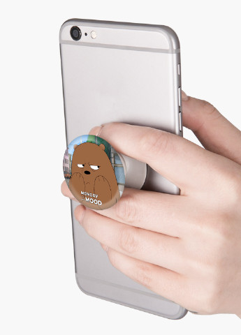 Попсокет (Popsockets) держатель для смартфона Вся правда о медведях (We Bare Bears) (8754-2900) Черный MobiPrint (229014763)
