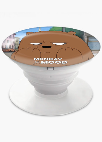 Попсокет (Popsockets) держатель для смартфона Вся правда о медведях (We Bare Bears) (8754-2900) Черный MobiPrint (229014763)