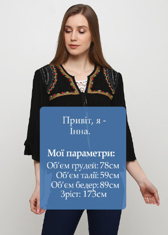 Чёрная блуза Mango