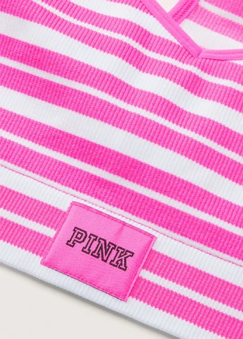 Розовый топ бюстгальтер Victoria's Secret без косточек полиамид