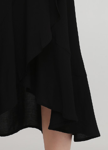 Черная кэжуал однотонная юбка SWAM на запах