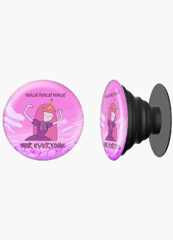 Попсокет (Popsockets) тримач для смартфону Принцеса бубльгум Час Пригод (Adventure Time) (8754-1576) Чорний MobiPrint (216748550)