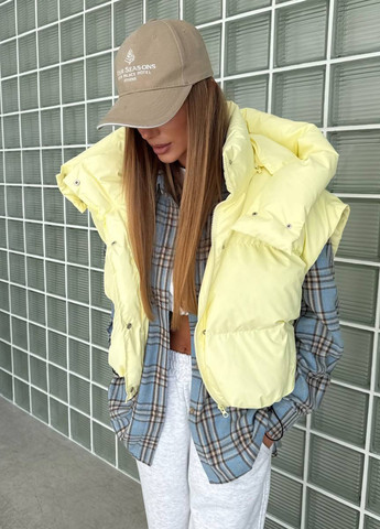 Жовта зимня куртка куртка-трансформер No Brand