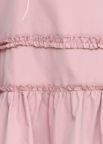 Розовое кэжуал платье бэби долл Fervente однотонное