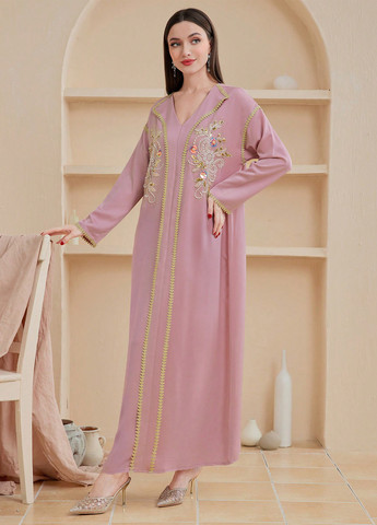 Лілова вечірня сукня а-силует SHEIN однотонна