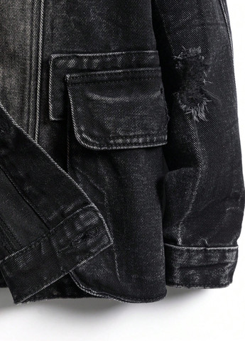 Чорна демісезонна куртка SHEIN