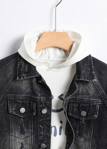 Чорна демісезонна куртка SHEIN