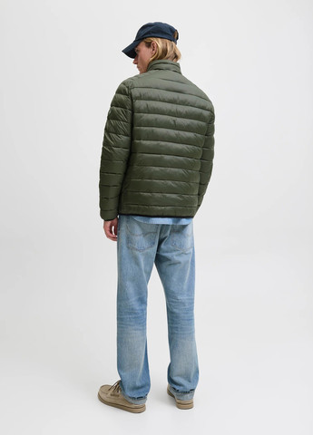 Оливкова (хакі) демісезонна куртка Jack & Jones