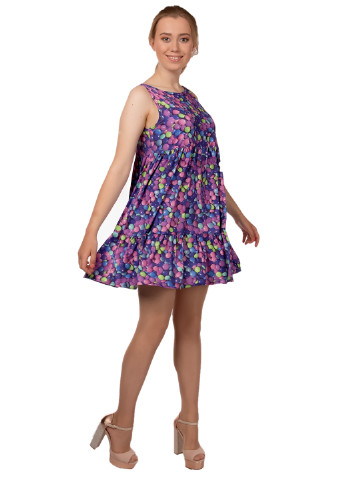 Фіолетова кежуал сукня Alpama з квітковим принтом