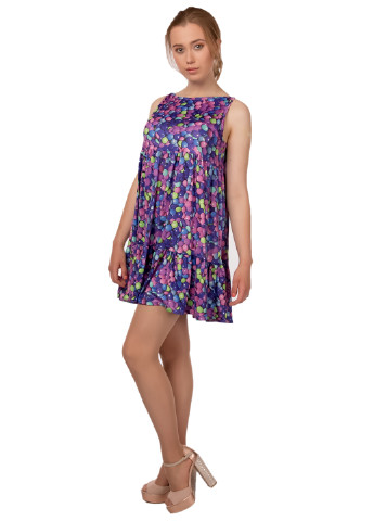 Фиолетовое кэжуал платье Alpama с цветочным принтом