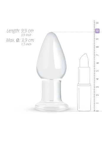 Скляна анальна пробка Glass Buttplug No. 24 Gildo (252639345)