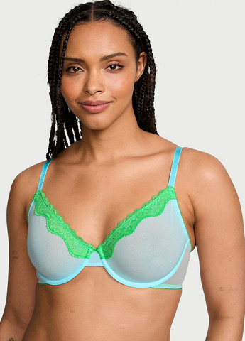 Голубой демисезонный комплект (бюстгальтер, трусики) Victoria's Secret