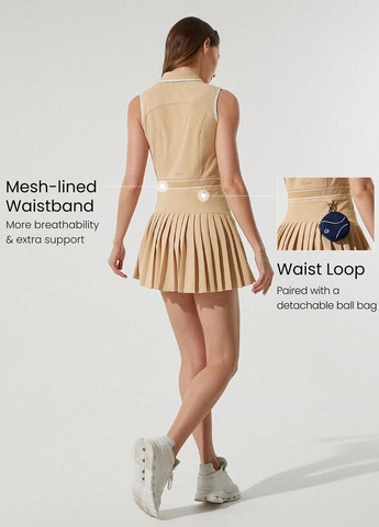 Бежева спортивна, кежуал сукня кльош SHEIN однотонна