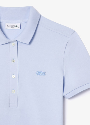 Светло-голубое кэжуал, спортивное платье поло Lacoste однотонное