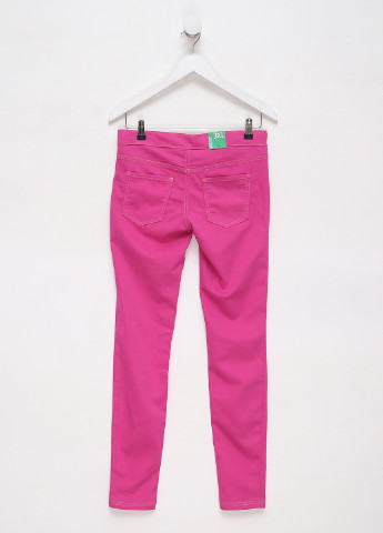 Малиновые кэжуал демисезонные зауженные брюки United Colors of Benetton