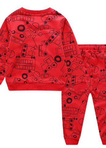 Красный демисезонный костюм для мальчика 2 в 1 автотехника Jumping Meters 51659