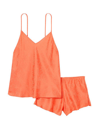 Оранжевая всесезон пижама (топ, шорты) топ + шорты Victoria's Secret