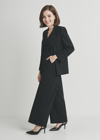 Комбінезон Reserved комбінезон-брюки однотонний чорний кежуал поліестер