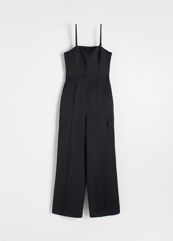 Комбінезон Reserved комбінезон-брюки однотонний чорний кежуал поліестер