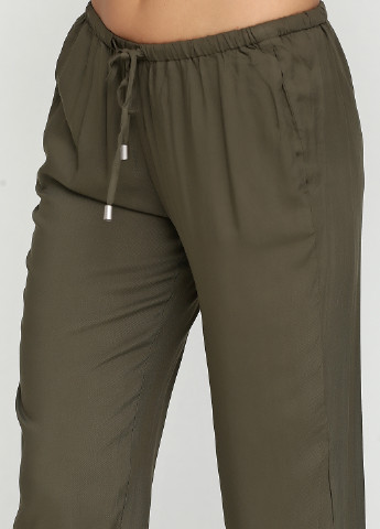 Оливково-зеленые кэжуал летние зауженные брюки H&M