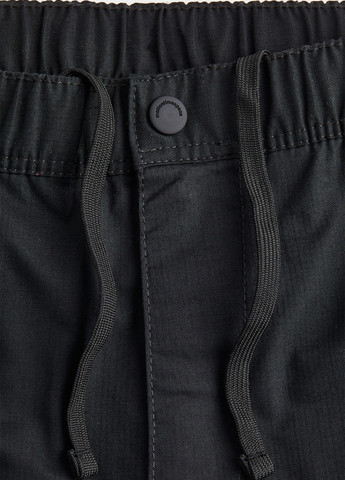 Черные кэжуал демисезонные карго, прямые брюки H&M