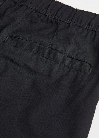 Черные кэжуал демисезонные карго, прямые брюки H&M