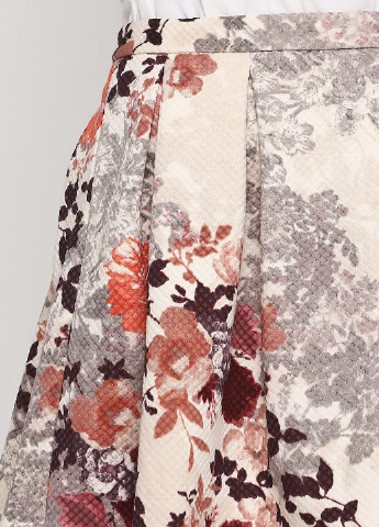 Айвори кэжуал цветочной расцветки юбка H&M а-силуэта (трапеция)