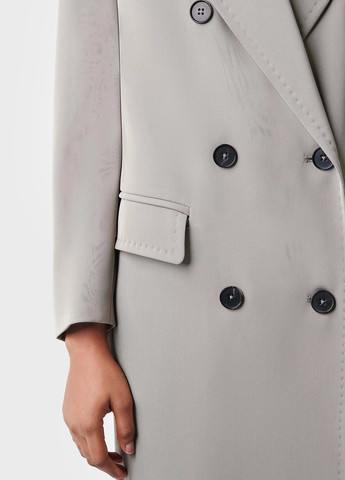 Сіре демісезонне Пальто двобортне Drykorn