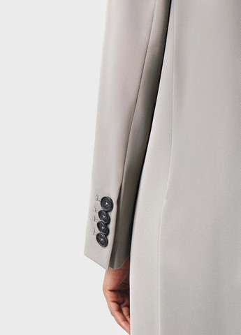 Сіре демісезонне Пальто двобортне Drykorn