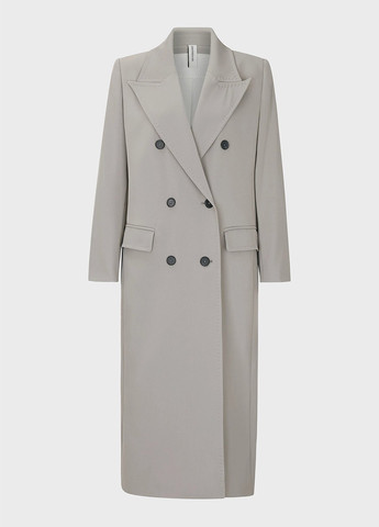Сіре демісезонне Пальто двобортне Drykorn