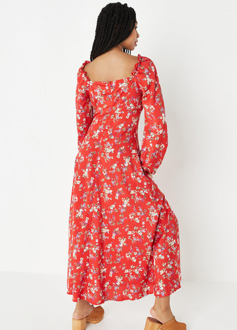 Красное кэжуал платье Missguided с цветочным принтом
