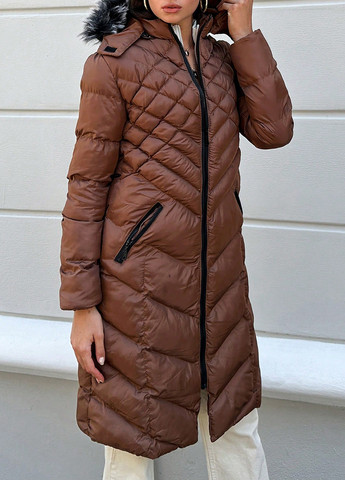 Коричнева зимня куртка SHEIN
