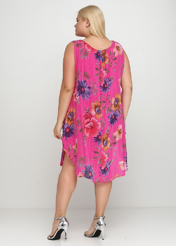 Малиновое кэжуал платье New Collection с цветочным принтом