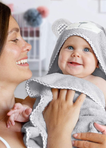 Lovely Svi детское полотенце с капюшоном - полотенце уголок - серый мишка персонажи серый производство - США