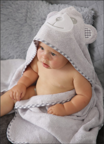 Lovely Svi дитячий рушник з капюшоном - рушник куточок - сірий ведмедик персонажі сірий виробництво - США