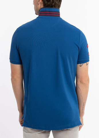 Синяя футболка-поло для мужчин U.S. Polo Assn. однотонная