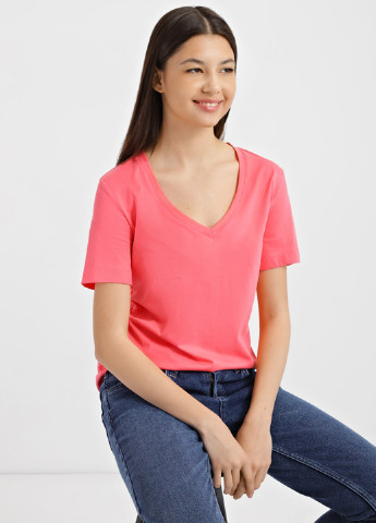 Кислотно-розовая летняя футболка Promin