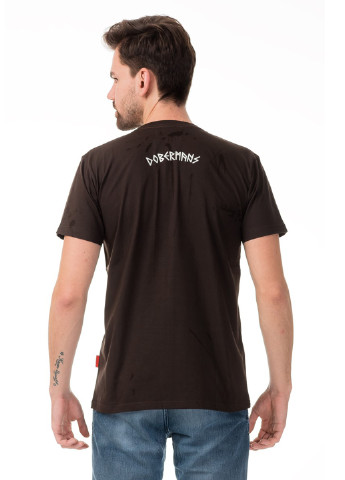 Коричневая футболка Dobermans Aggressive