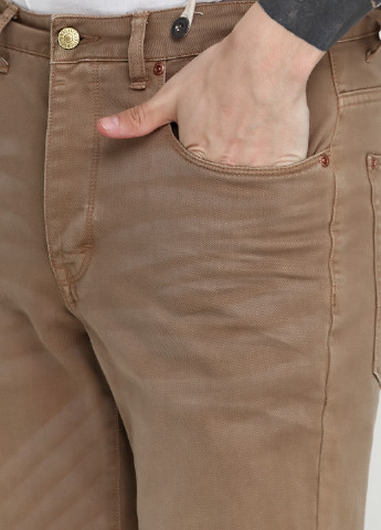Светло-коричневые кэжуал демисезонные прямые брюки Emmett