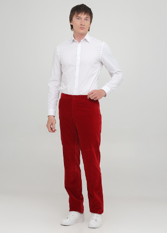 Бордовые кэжуал демисезонные прямые брюки Ralph Lauren