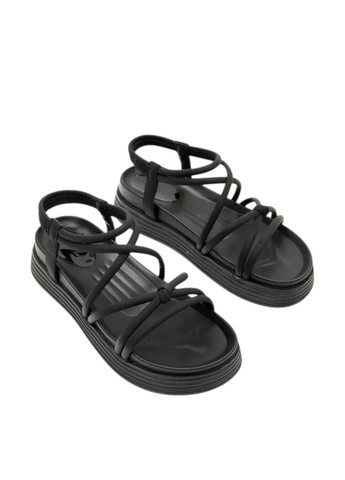 Черные босоножки ALLSY на резинке