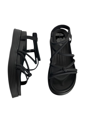 Черные босоножки ALLSY на резинке