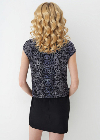 Сіро-синя блуза на запах Mohito